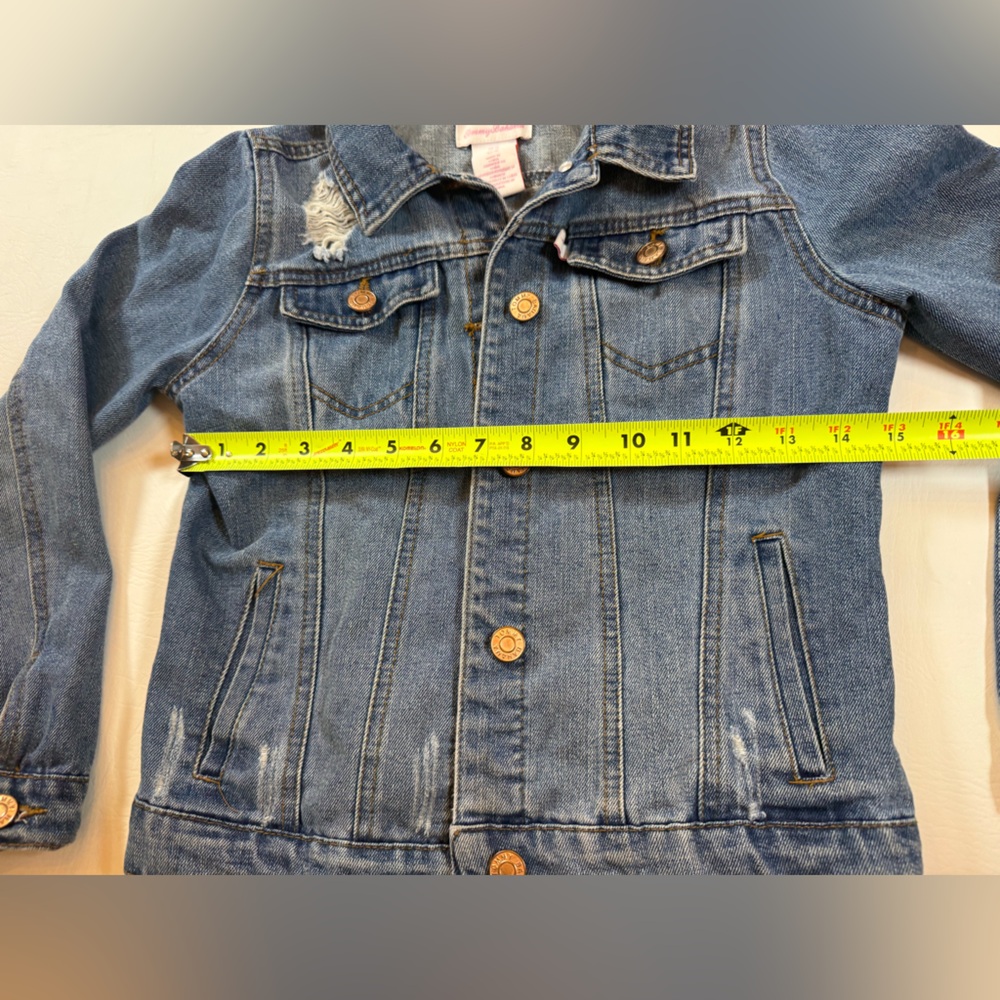 Tommy Bahama Blue Denim Kids Jacket Girls Size 10 (bin P) - Picture 4 of 7